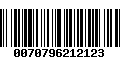 Código de Barras 0070796212123