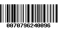 Código de Barras 0070796240096