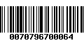 Código de Barras 0070796700064