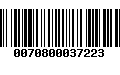 Código de Barras 0070800037223