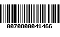 Código de Barras 0070800041466