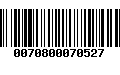 Código de Barras 0070800070527