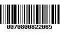 Código de Barras 0070800822065