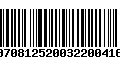 Código de Barras 00708125200322004165