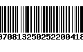 Código de Barras 00708132502522004182