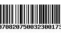 Código de Barras 00708207500323001730