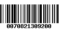 Código de Barras 0070821309200