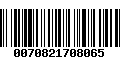 Código de Barras 0070821708065