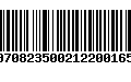 Código de Barras 00708235002122001650