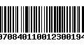 Código de Barras 00708401100123001943