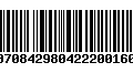 Código de Barras 00708429804222001601