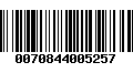 Código de Barras 0070844005257