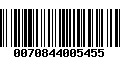 Código de Barras 0070844005455