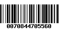 Código de Barras 0070844705560