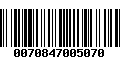 Código de Barras 0070847005070