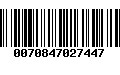 Código de Barras 0070847027447