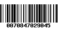 Código de Barras 0070847029045