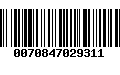 Código de Barras 0070847029311