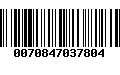 Código de Barras 0070847037804