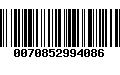 Código de Barras 0070852994086