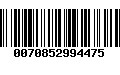 Código de Barras 0070852994475