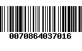 Código de Barras 0070864037016