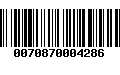 Código de Barras 0070870004286