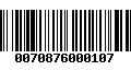 Código de Barras 0070876000107