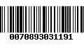 Código de Barras 0070893031191