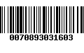 Código de Barras 0070893031603