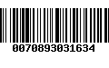 Código de Barras 0070893031634