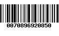 Código de Barras 0070896920850