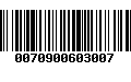 Código de Barras 0070900603007