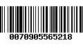 Código de Barras 0070905565218