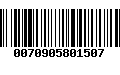 Código de Barras 0070905801507