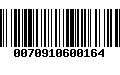 Código de Barras 0070910600164