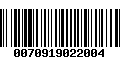 Código de Barras 0070919022004