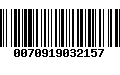 Código de Barras 0070919032157