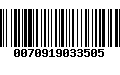 Código de Barras 0070919033505