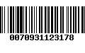 Código de Barras 0070931123178