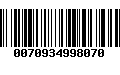 Código de Barras 0070934998070