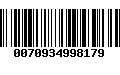 Código de Barras 0070934998179