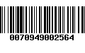 Código de Barras 0070949002564