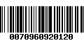 Código de Barras 0070960920120