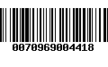 Código de Barras 0070969004418