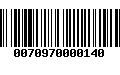 Código de Barras 0070970000140