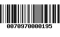 Código de Barras 0070970000195