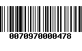 Código de Barras 0070970000478