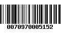 Código de Barras 0070970005152