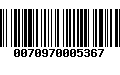 Código de Barras 0070970005367